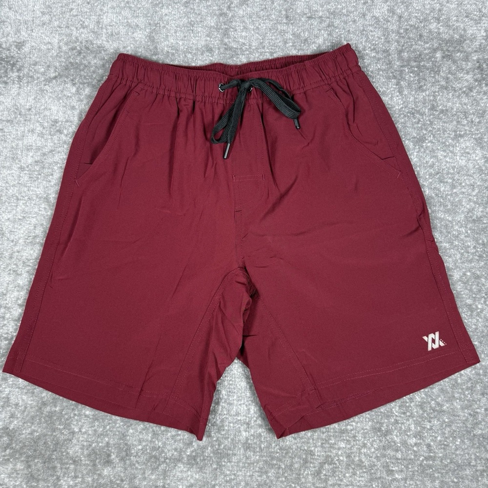 Dixxon Flannel Co Shorts Mens Small Maroon Premium Lined Athletic Brad Quick Dry